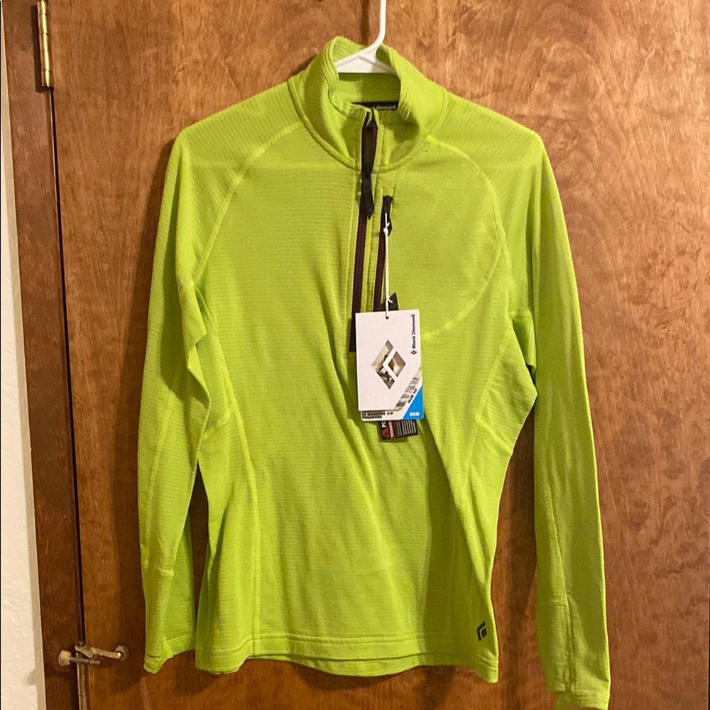 Black Diamond neon lime quarter zip